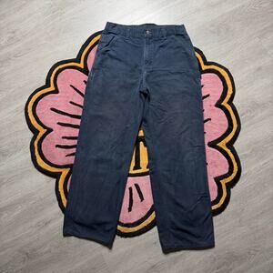 Carhartt Original Dungaree Fit Carpenter Work Pants 32x34 (31x29) Navy Blue